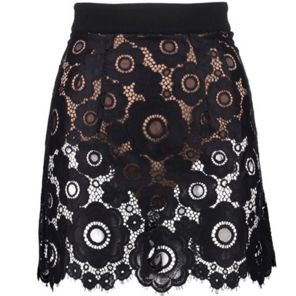 Love & Lemons New SONYA Lace Mini Skirt BLACK Women's SEXY! πHPπ - Picture 3 of 11